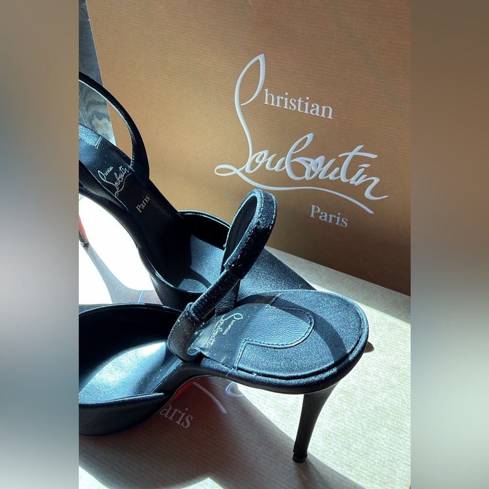 Christian Louboutin Black Kate Max O Sling - Picture 6 of 6